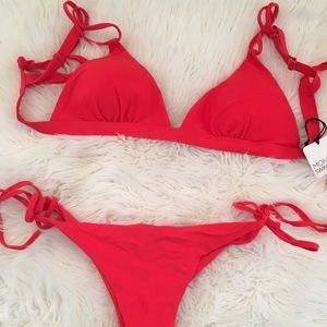 Red bathing suit